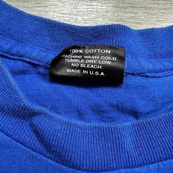 Vintage Houston City T-shirt Men's Size XL Made In USA Single Stitch Blue - Picture 5 of 8